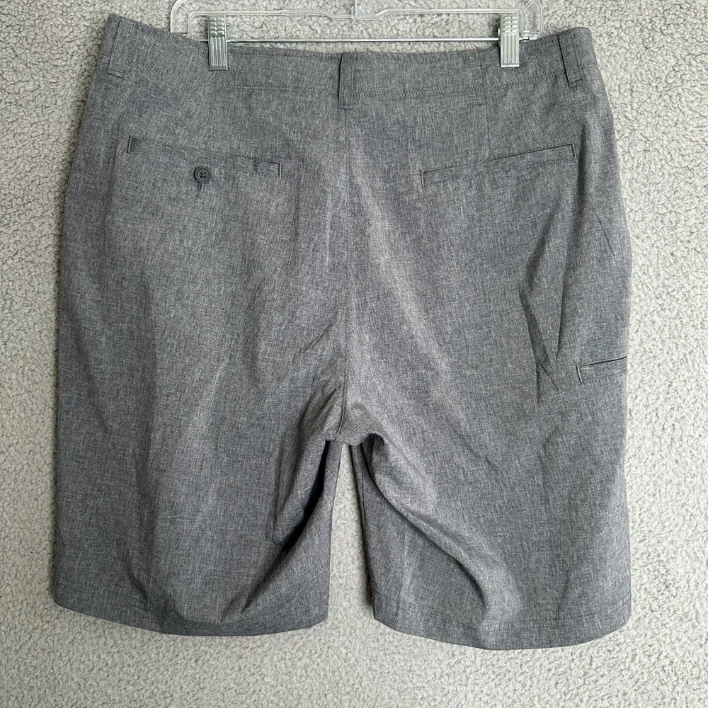 PGA Tour Golf Shorts Mens 36 Gray Stretch‎ Lightweight Flat Front Athleisure